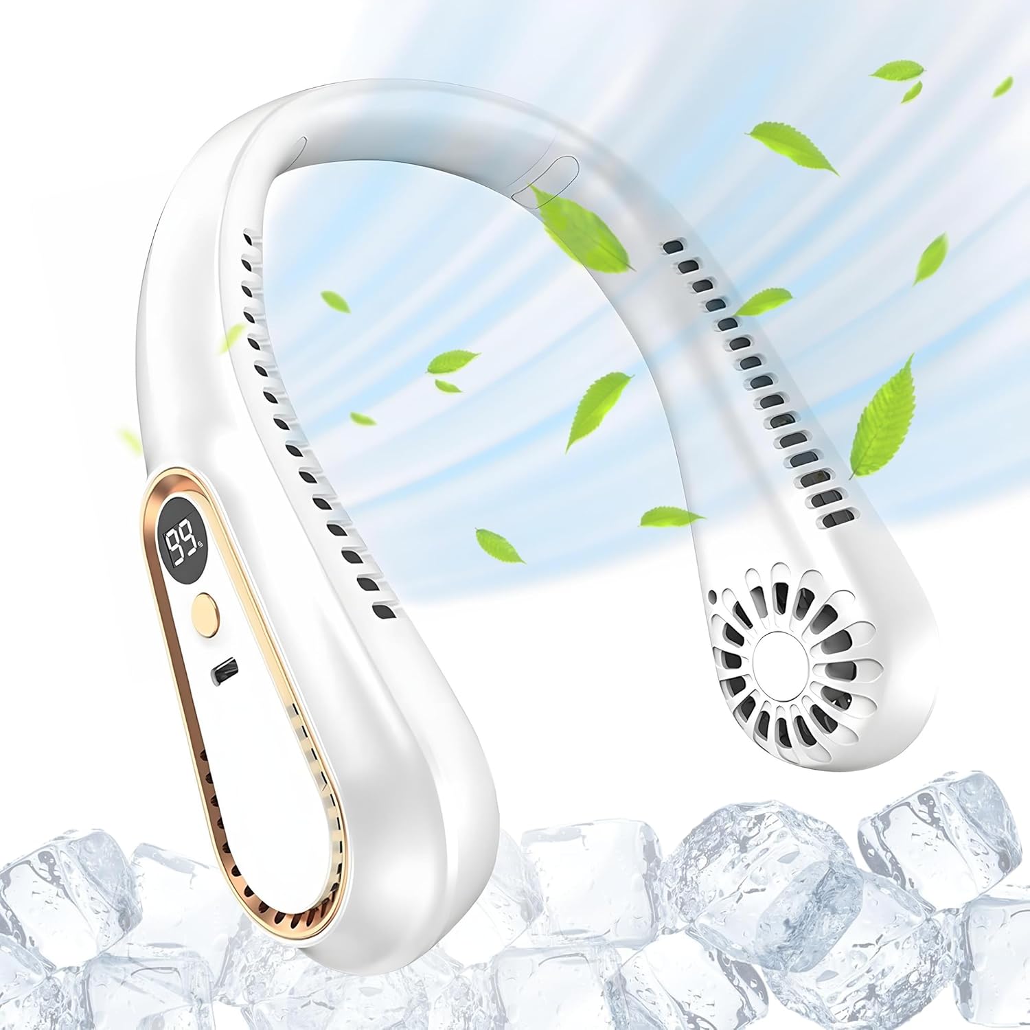 USB Rechargeable Neck Fan - Stay Cool Anywhere!