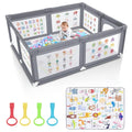 Premium Baby Playpen with Mat 71x60 in - Extra Large Safe Space