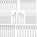 Silverware Set 40-Piece Stainless Steel Flatware Set for 8 - Mirror