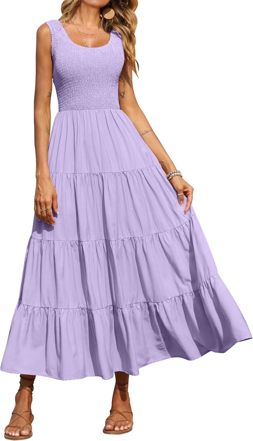 PRETTYGARDEN Women's Casual Loose Maxi Sundress for Summer