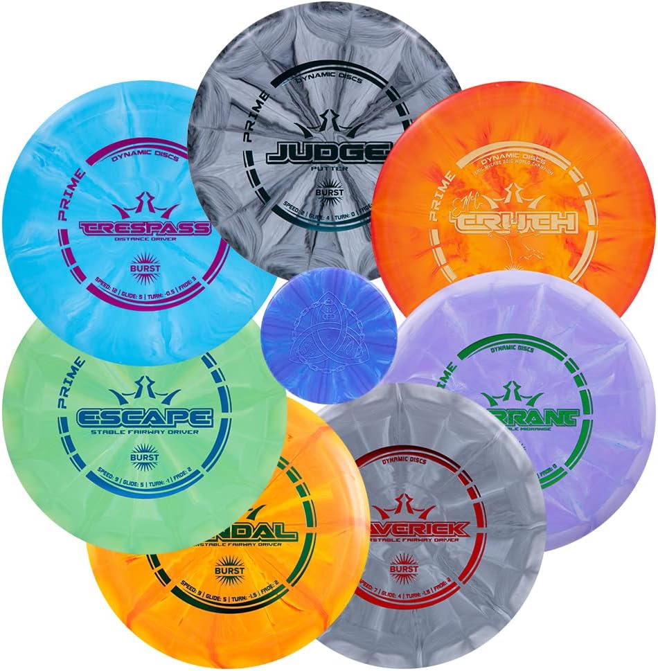 Dynamic Discs Prime Burst Disc Golf Set for Beginners - 7 Pack