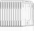 Vertical 2-Card Badge Holder with Thumb Slot - Clear Durable Protector