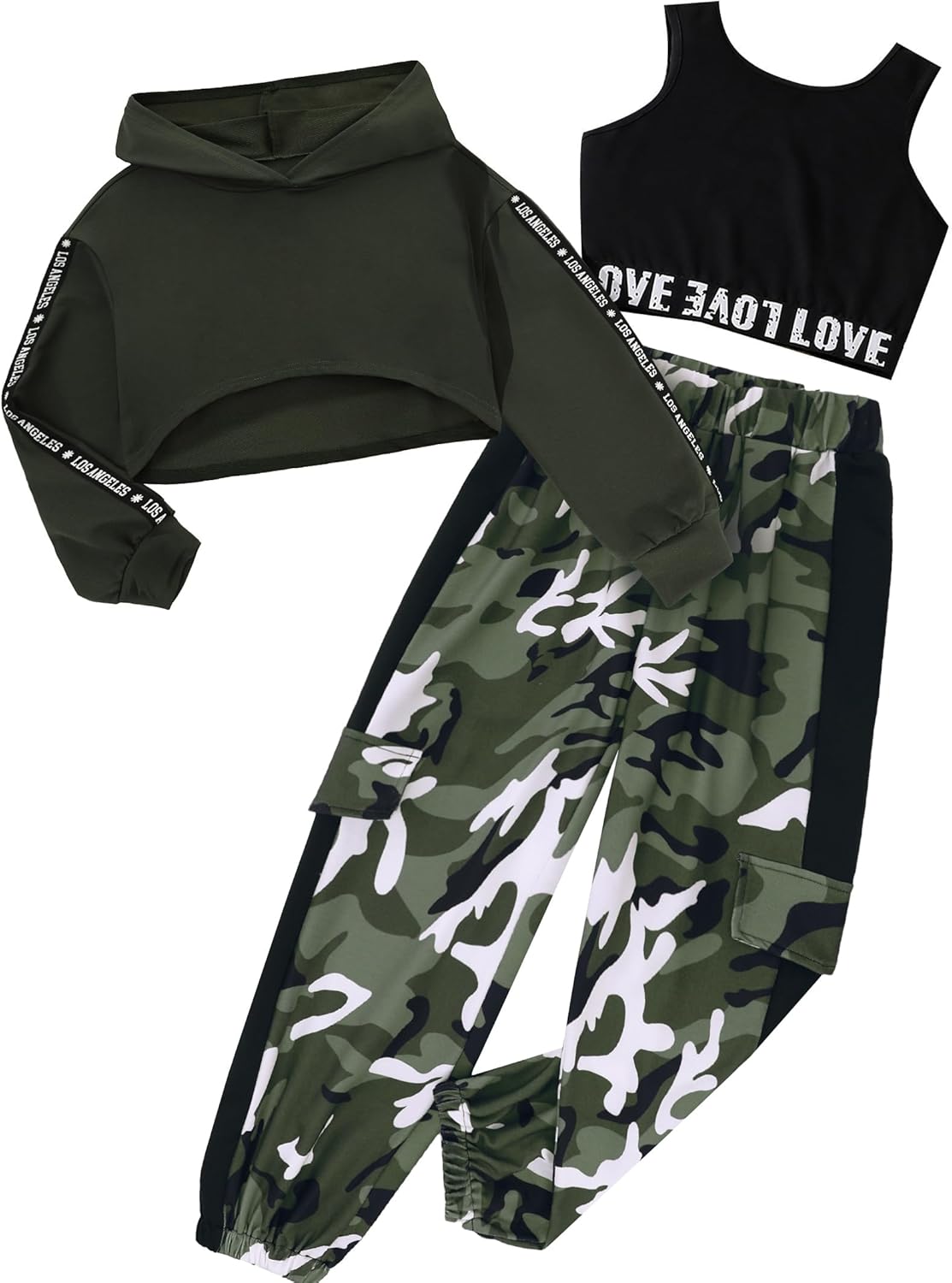 Hilinker Girls Graphic 3 Piece Outfits for Active Lifestyles