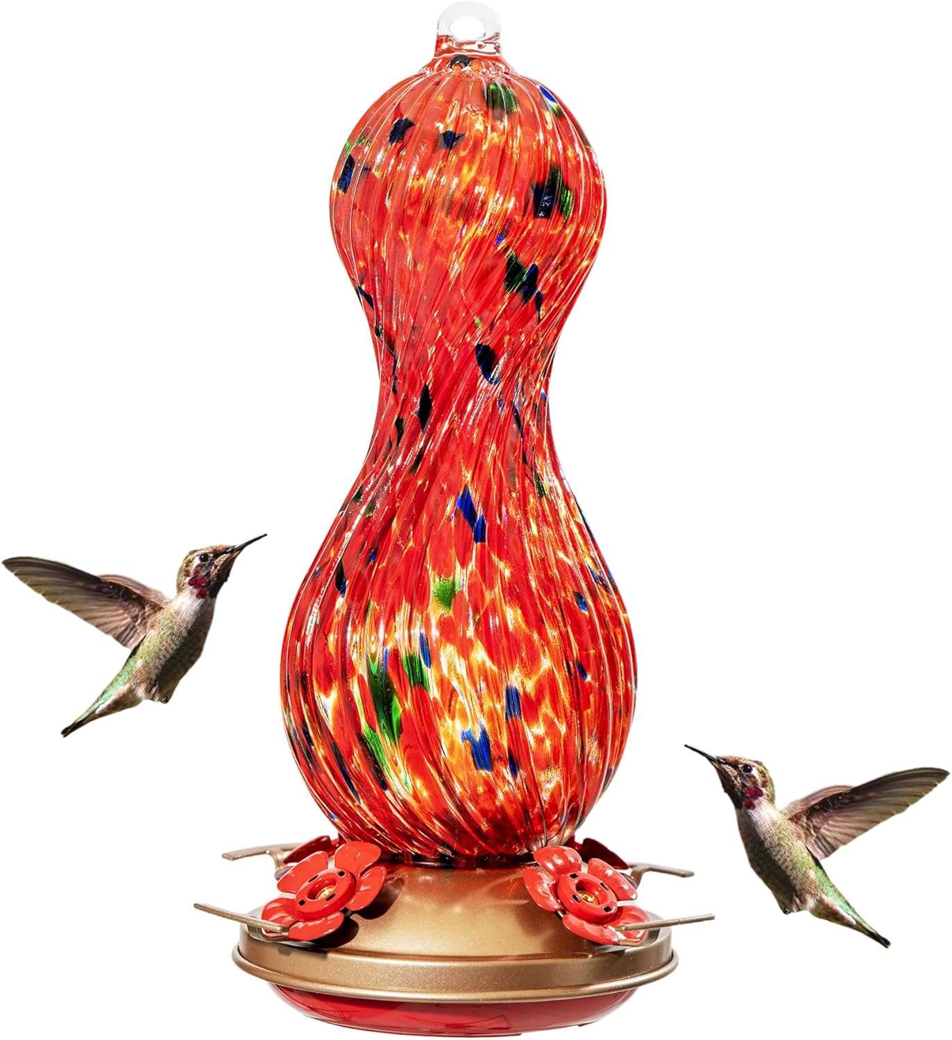 Hummingbird Feeder for Outdoors with 24 OZ Capacity and 4 Ports