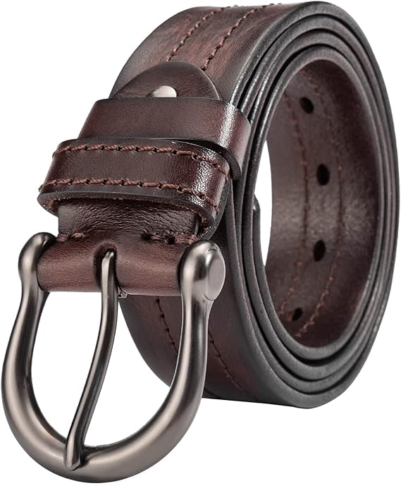 HOLMANSE Italian Full Grain Leather Belt for Men - Western Style