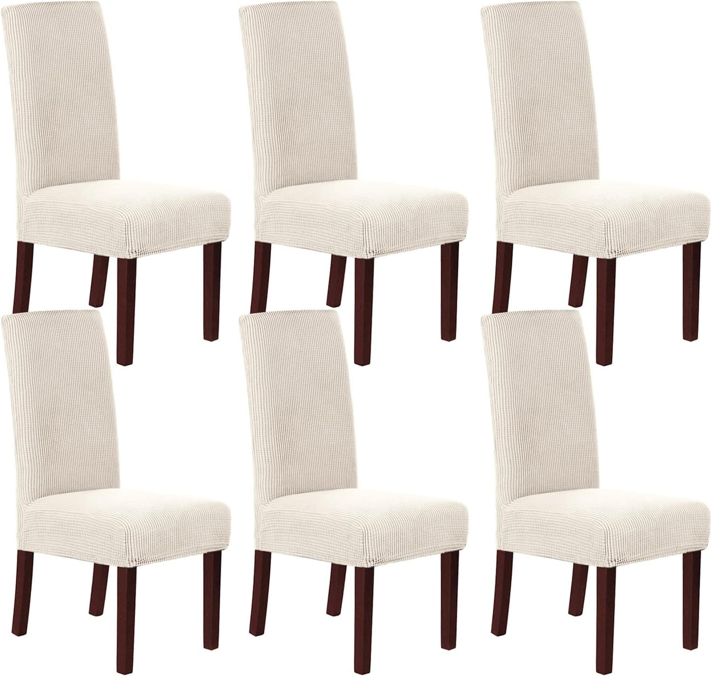 H.VERSAILTEX Stretch Dining Chair Covers Set of 6 for Home