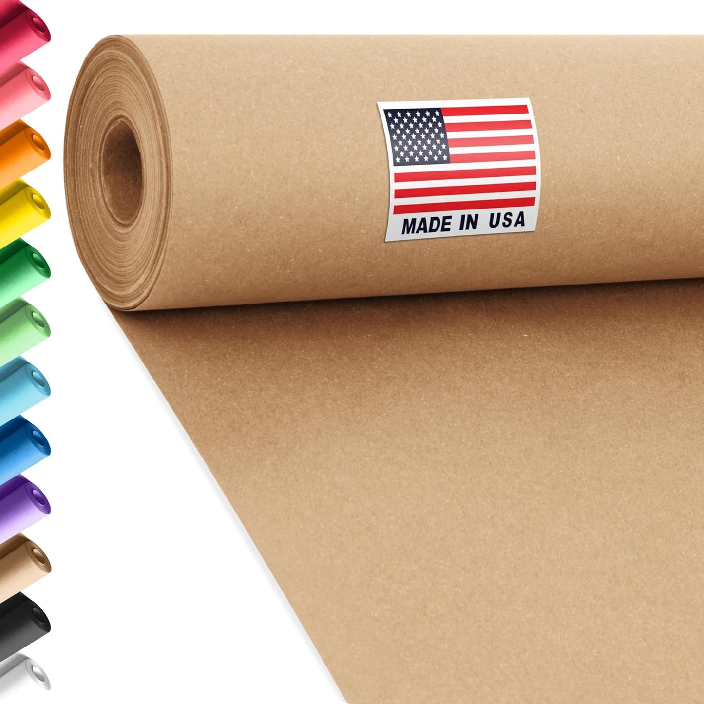 24in x 100ft Brown Construction Paper Roll for Art Projects