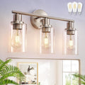 DLLT 3-Light Bathroom Light Fixtures Nickel Vanity Light - Modern
