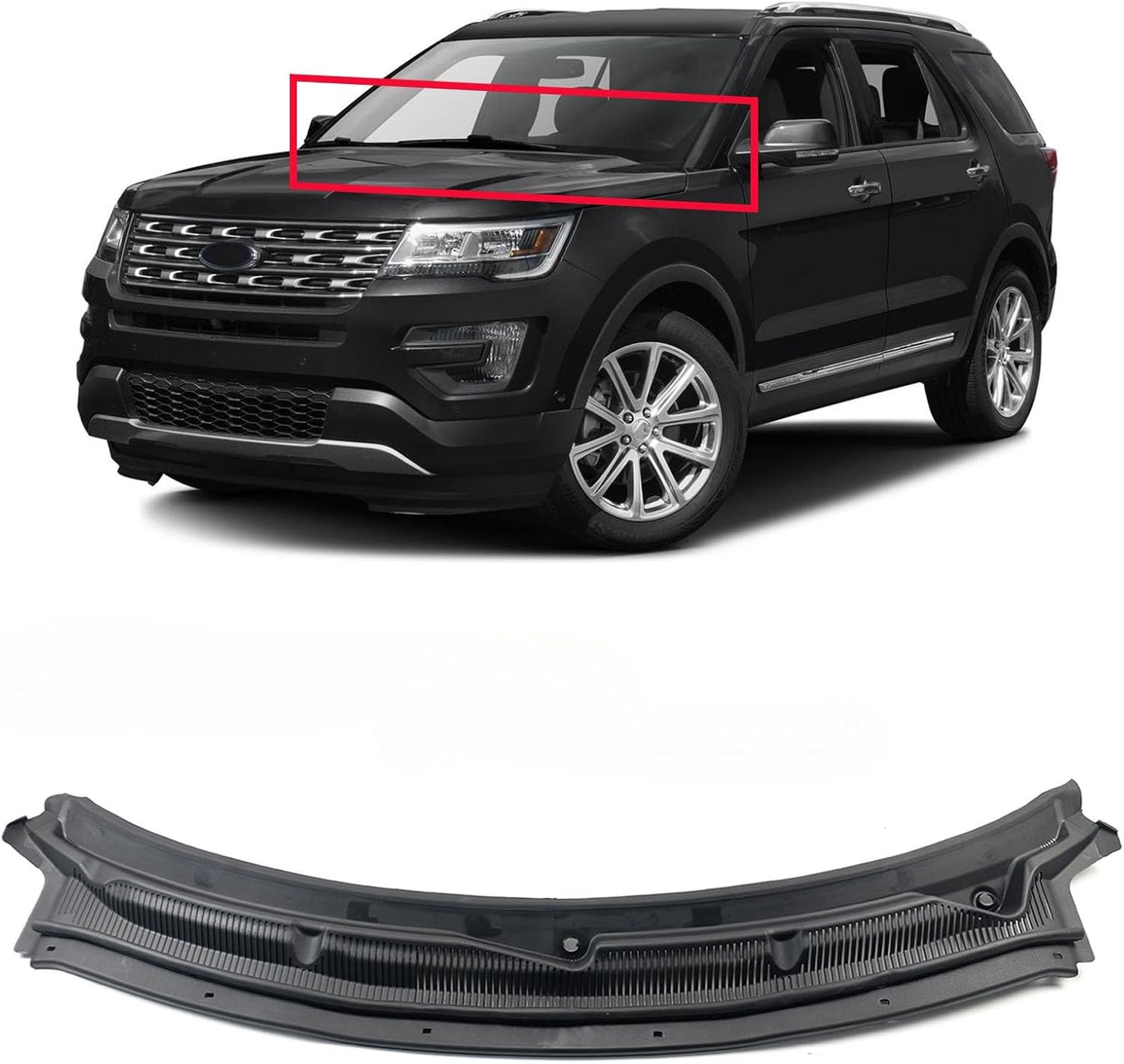 Windshield Cowl Grille Top Panel for Ford Explorer 2011-2019