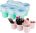 4 Pack Classroom Caddy For School Pencil Holder - Durable Plastic