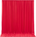 Red Backdrop Curtains 4 Panels - Wrinkle-Free Polyester Photo Drapes