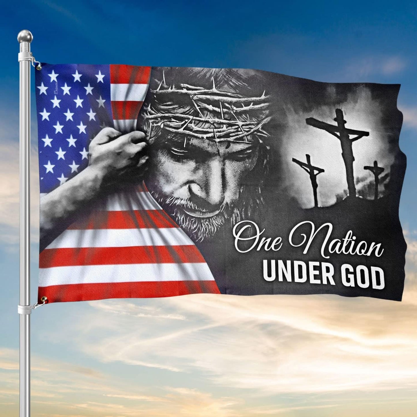 3x5 Patriotic American Flags for Outside - Faith and Unity
