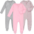 Baby Footie Pajamas 3-Pack with Mittens - Cotton Footed Sleepers