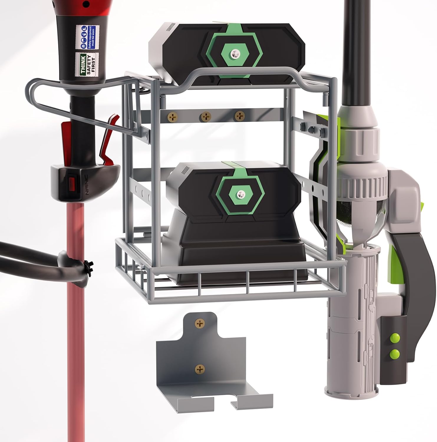Wall-Mounted Power Tool Organizer - Declutter Your Garage!