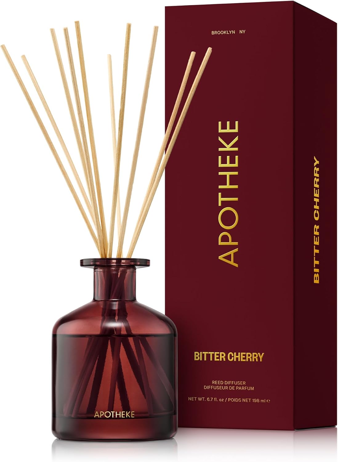 Bitter Cherry Reed Diffuser - Long-Lasting Home Fragrance Set
