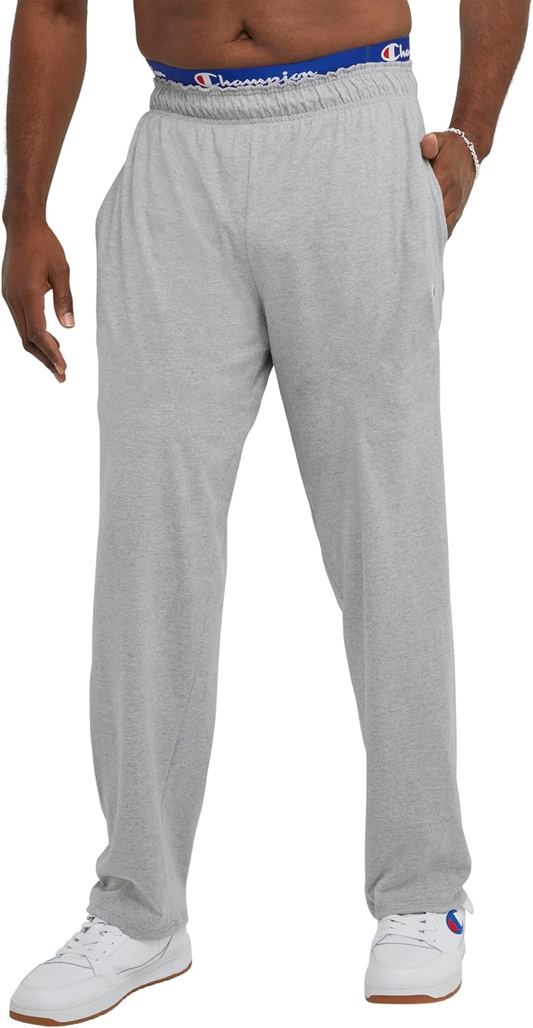 Champion Men's Lightweight Open-Hem Lounge Pants for Comfort