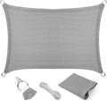 15 ft x 22 ft Grey Sun Shade Sail Rectangular Canopy - Cool Outdoor