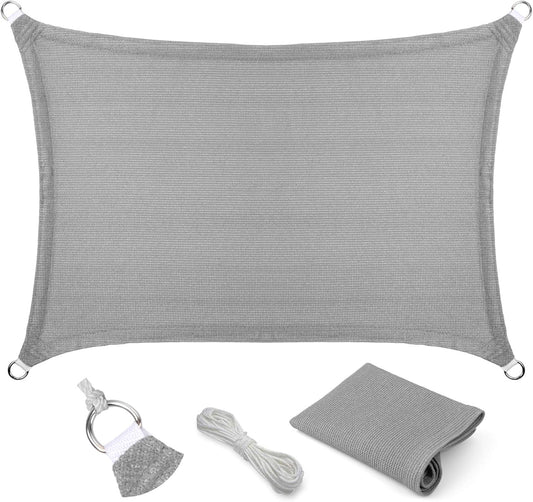 Eden's Decor 18ft x 19ft Grey Sun Shade Sail for Outdoor Spaces