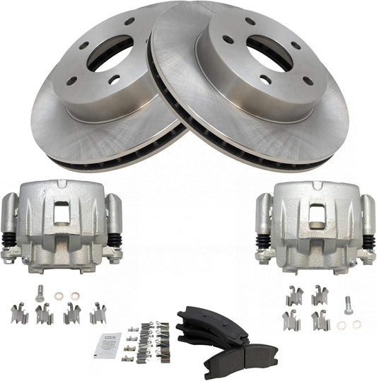 TRQ Front Brake Pad & Rotor Kit for 1999-2004 Jeep Grand Cherokee