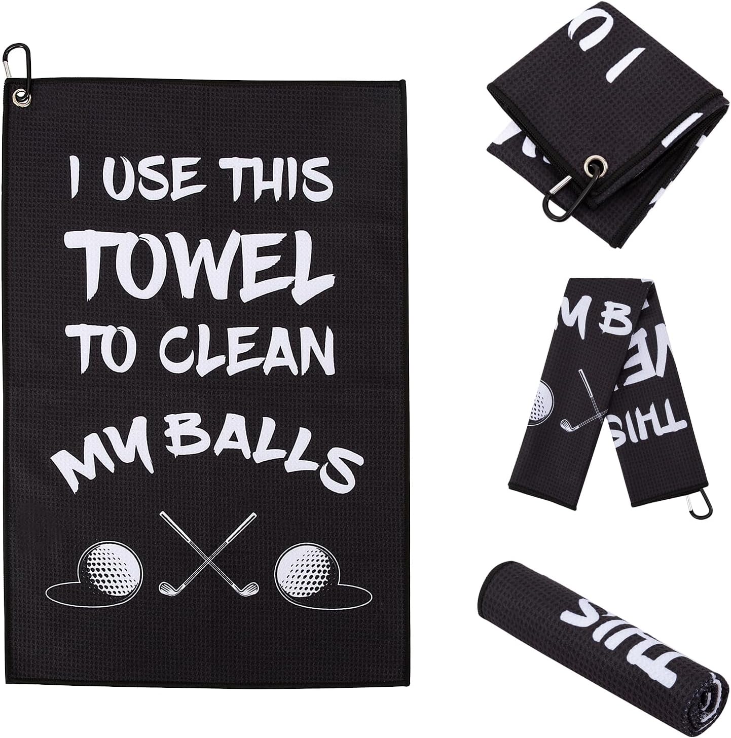 Microfiber Golf Towel with Clip - Funny Design, Ultimate Convenience