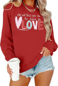 Romantic Love Print Valentine Sweatshirt by Zylkor