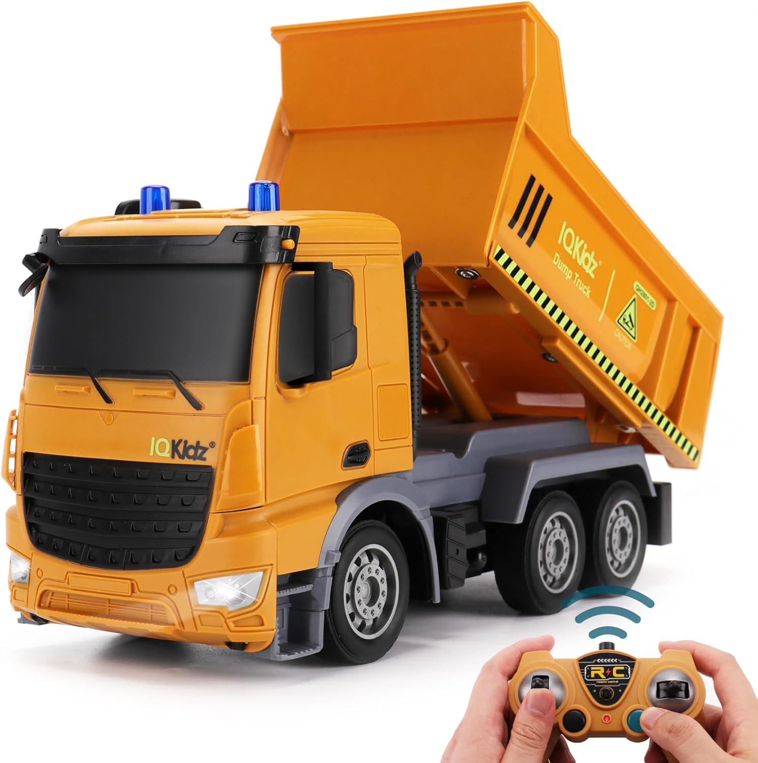 IQKidz RC Dump Truck: Blue Lights, Ages 5-10