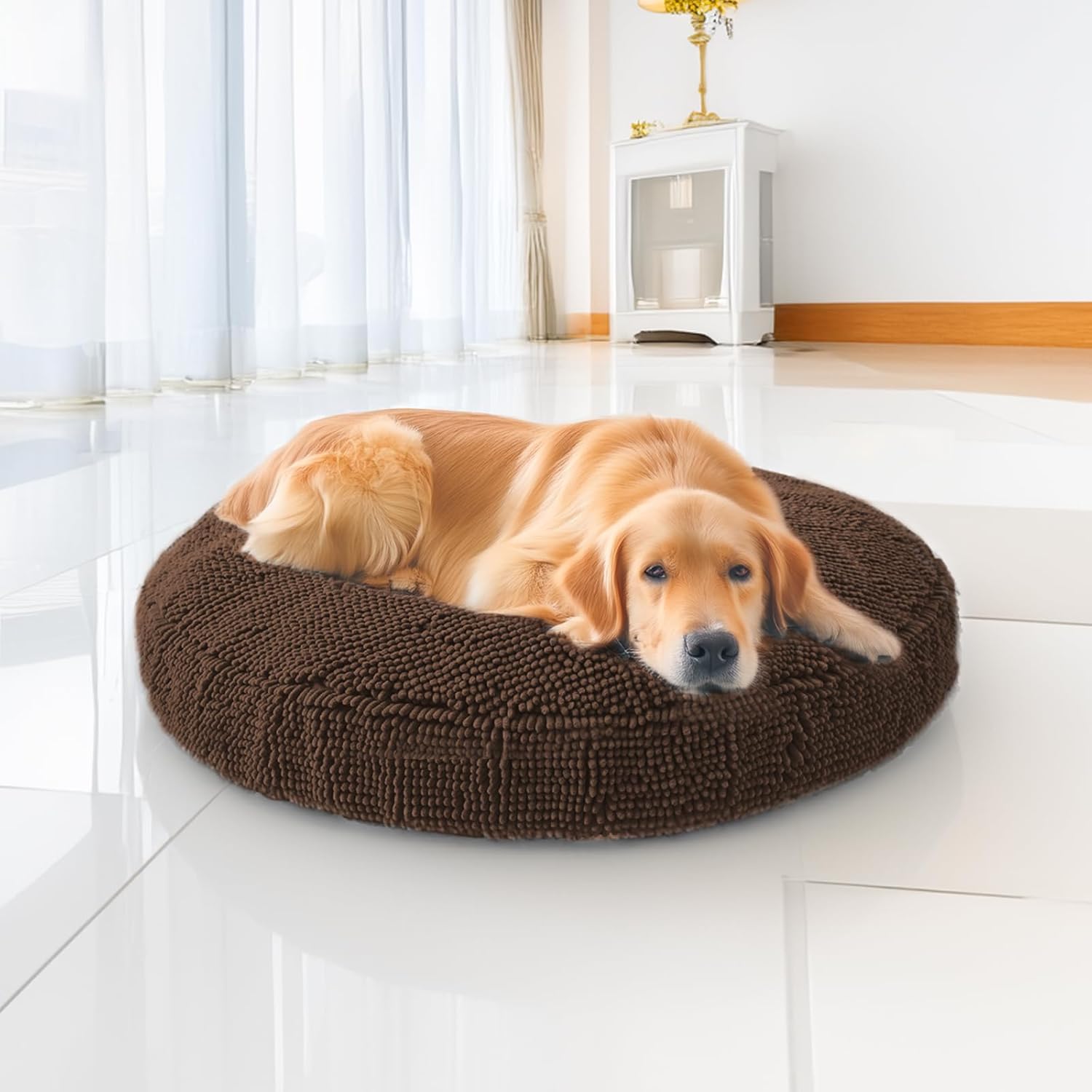 Muddy Mat Cloud K-9 Bed for Dogs & Cats, Soft Donut Design