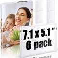 Sublimation Crystal Picture Frames 6 Pack - Small DIY Tabletop Set