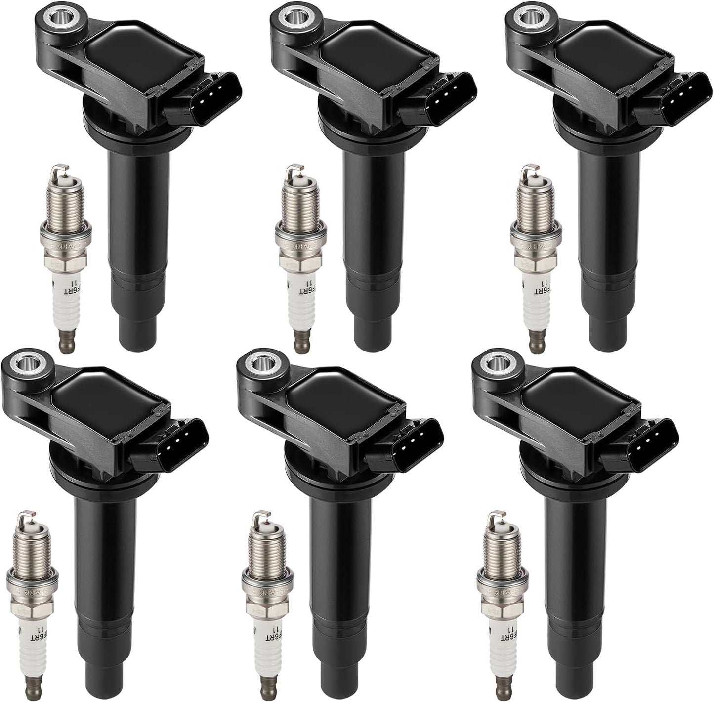 Set of 6 Ignition Coil Pack and Iridium Spark Plugs for Lexus