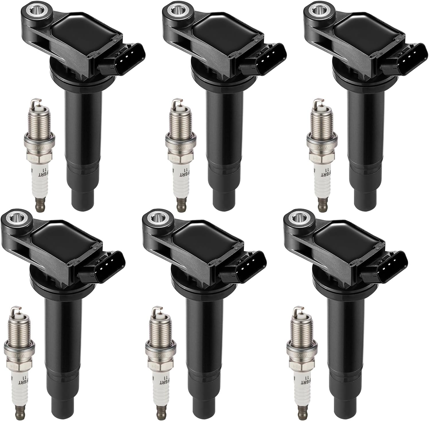 Set of 6 Ignition Coil Pack and Iridium Spark Plugs for Lexus
