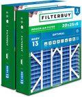 20x25x6 Air Filter MERV 13 Optimal Smoke & Allergy Defense - 2-Pack