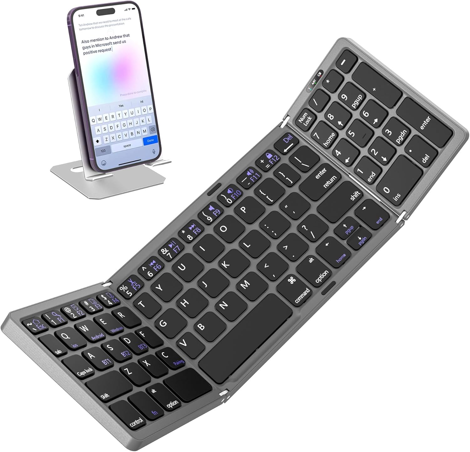 Yeemie Foldable Bluetooth Keyboard - Multi-Device Sync