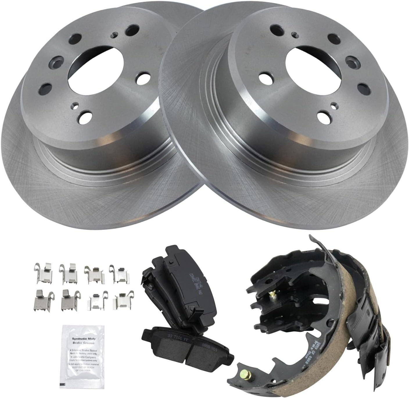 TRQ Rear Brake Pad & Rotor Kit for 1998-1999 Toyota Avalon