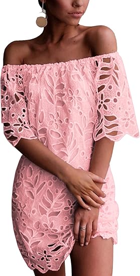 PRETTYGARDEN Women's Summer Off Shoulder Vintage Floral Dress