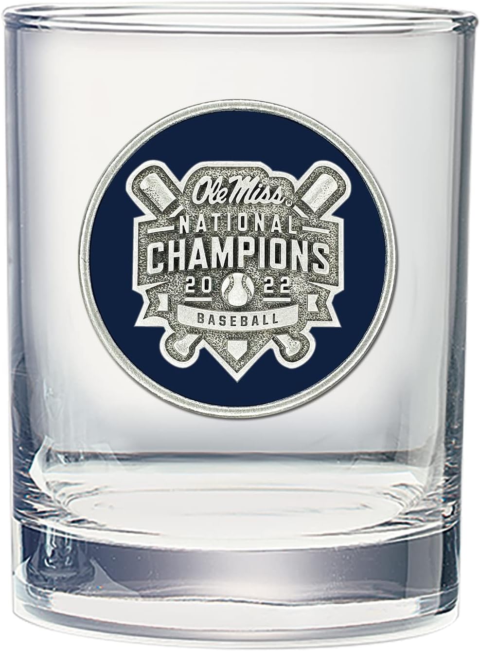 Heritage Pewter Ole Miss Baseball Champions Double Old Fashion Glass