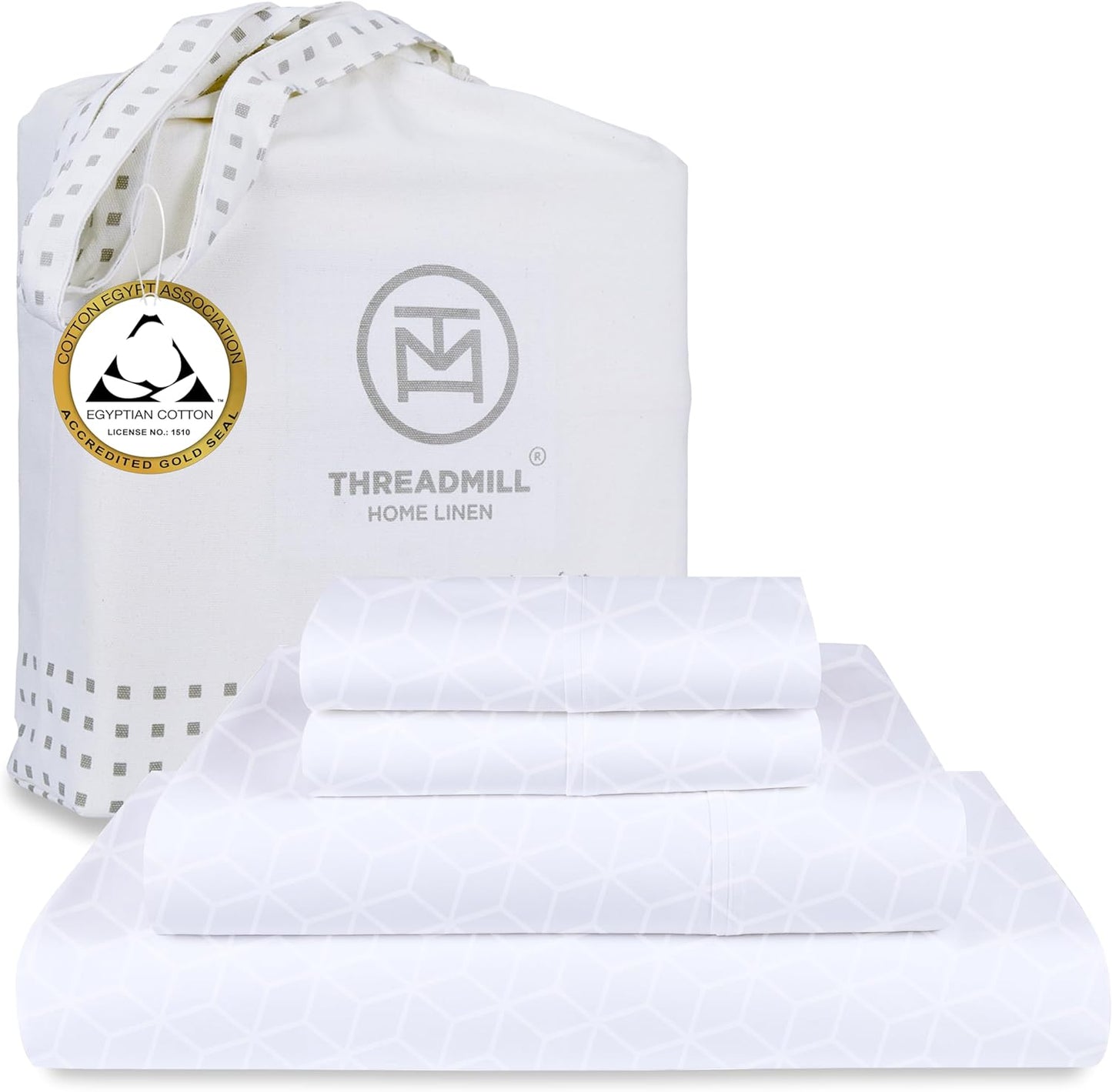 Threadmill Egyptian Cotton Queen Sheet Set for Cozy Sleep