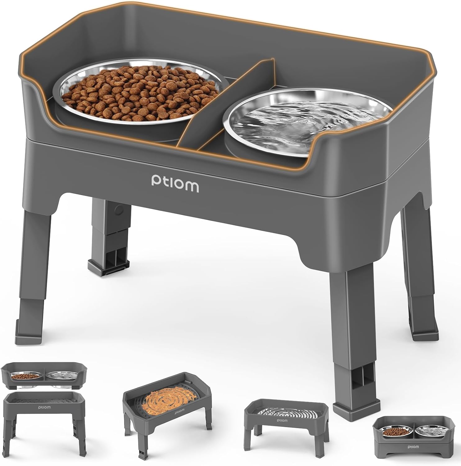 3-in-1 Elevated Dog Bowls for Healthy Dining and Comfort