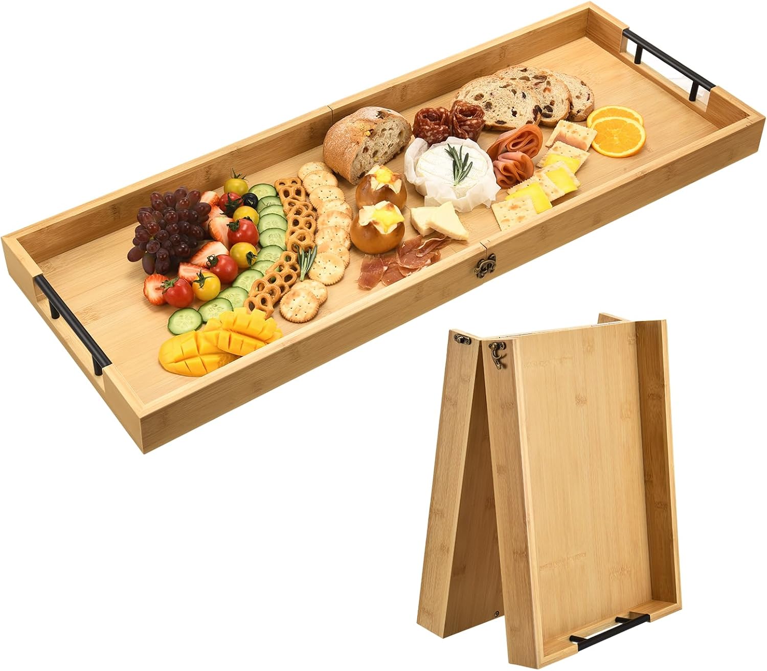 Large Charcuterie Board with Handles for Perfect Entertaining