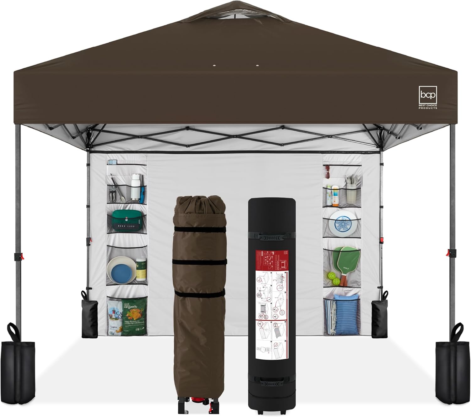 Best Choice Products 10x10ft Easy Pop Up Canopy with Side Wall