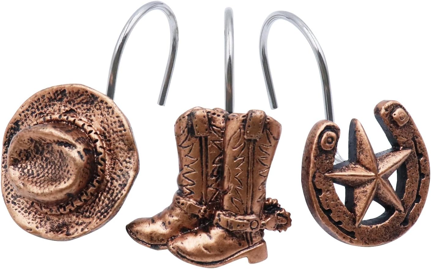 Rustic Western Cowboy Shower Hooks Set by Faitove