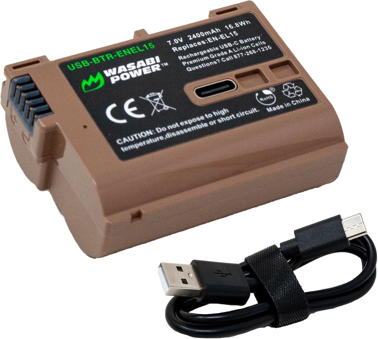 Wasabi Power USB Battery for Nikon EN-EL15 Series Cameras
