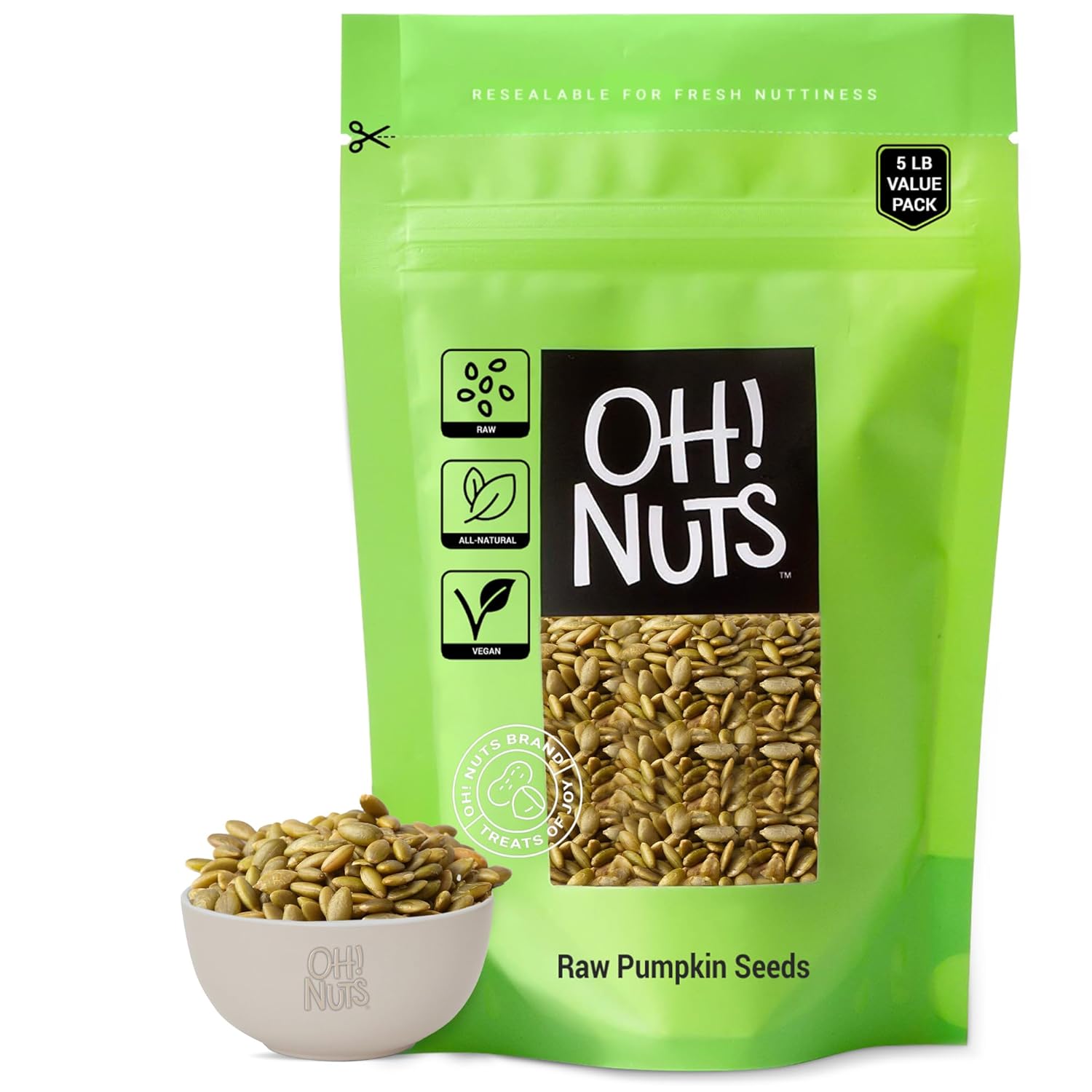 Raw Unsalted Pepitas Pumpkin Seeds - Healthy Protein Snack