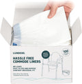 Lunderg Commode Liners Value Pack 100 Count - Universal Fit