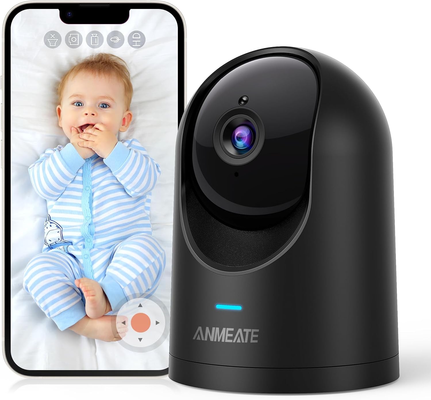 ANMEATE 5MP Security Camera: Color Night Vision & Smart Tracking