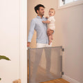 Retractable Baby Gate 33 in Tall x 55 in Wide - One-Handed Locking
