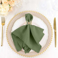 Cloth Napkins Set of 100, 17x17 in Willow Green Violet - Durable Linen