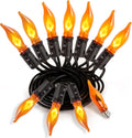 Year-Round Cozy Glow 50ft Flickering Flame String Lights - Dimmable