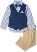 Boys' 4-Piece Formal Suit Set with Vest and Bow-Tie - Classic Look