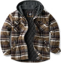 CQR Men's Flannel Shirt Jacket Long Sleeve - Warm Outdoor Plaid Design
