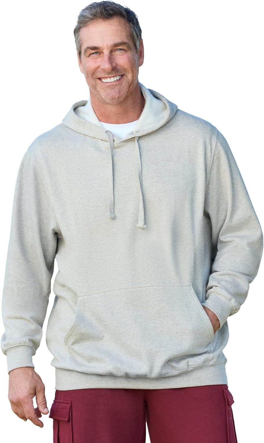 KingSize Men's Big & Tall Fleece Pullover Hoodie for Comfort